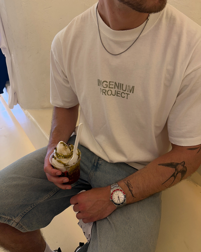 INGENIUM PROJECT T-SHIRT - Offwhite/Matcha