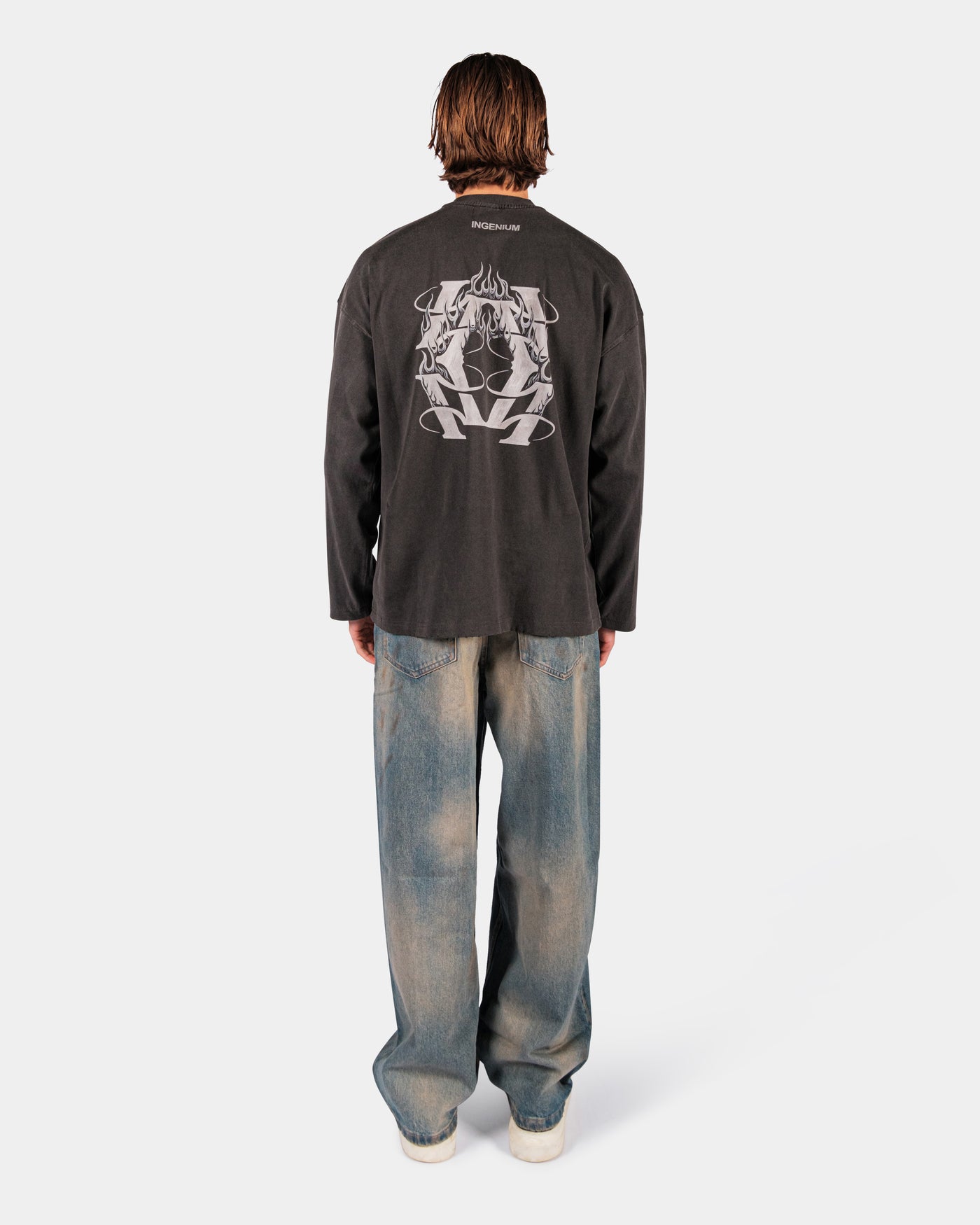 FLAME LONGSLEEVE – VINTAGE BLACK