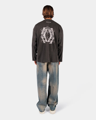 FLAME LONGSLEEVE – VINTAGE BLACK