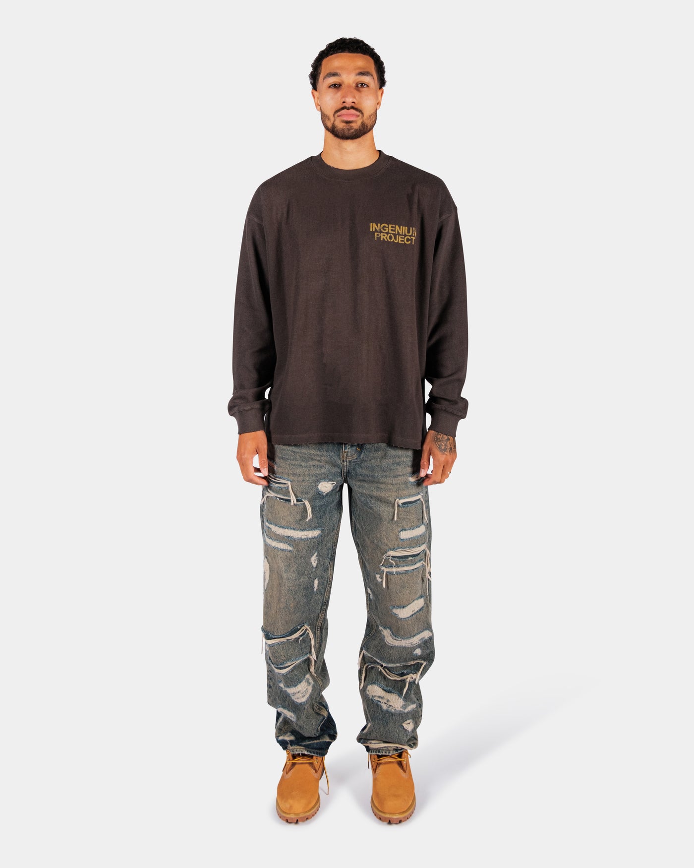 INGENIUM PROJECT WAFFLE LONGSLEEVE – VINTAGE GREY