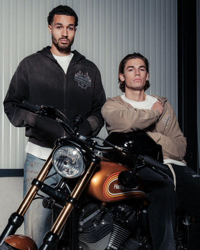 MOTOR CO. ZIP HOODIE – FADED BLACK