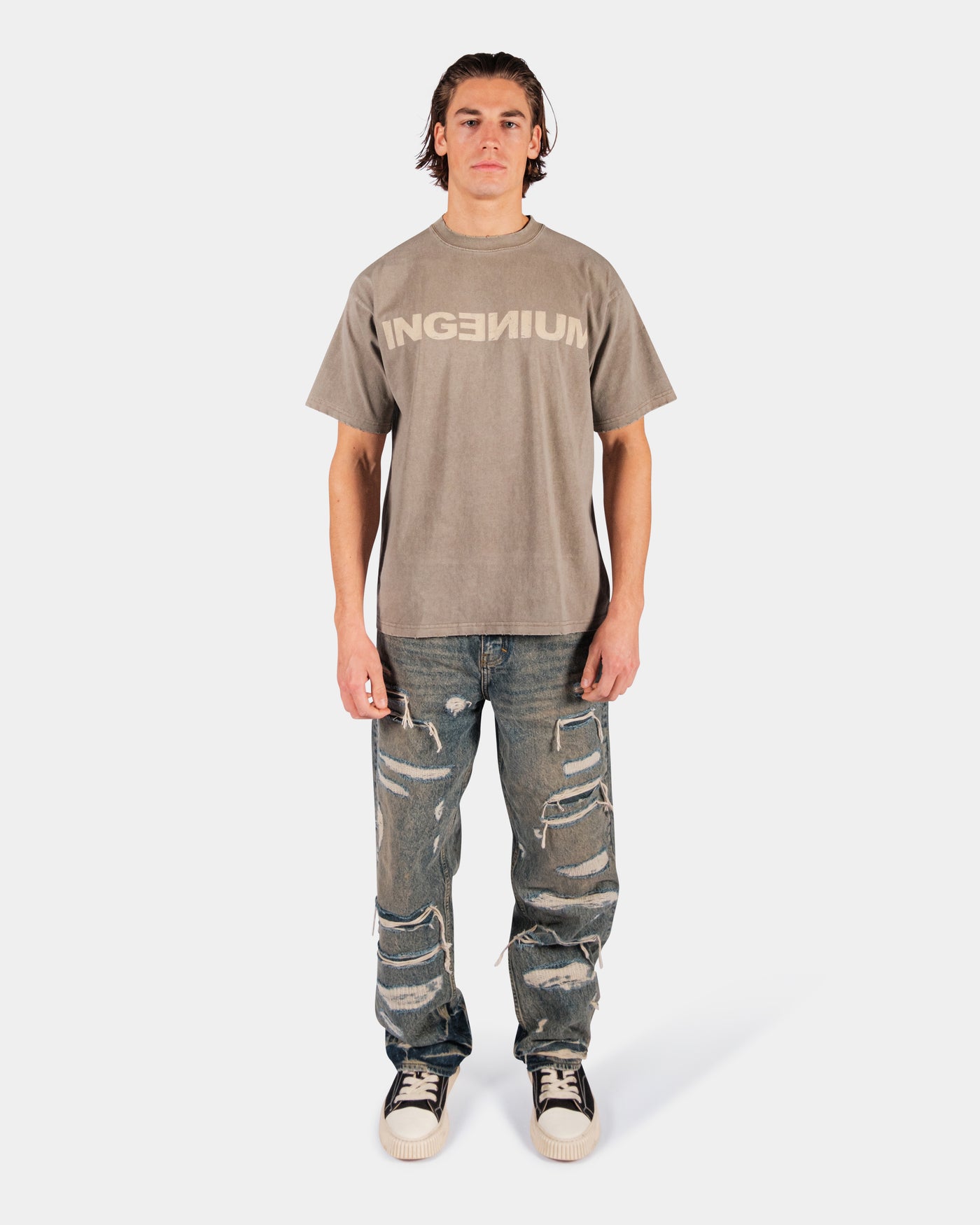 REVERSE T-SHIRT – TAUPE GREY