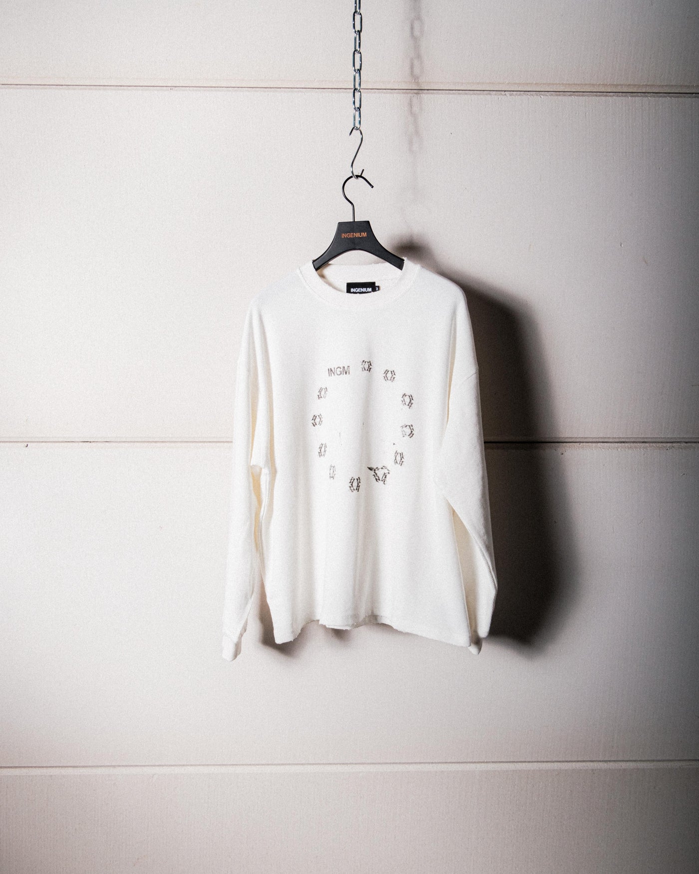 SPIRITUAL WARFARE WAFFLE LONGSLEEVE – OFFWHITE