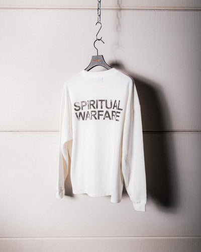 SPIRITUAL WARFARE WAFFLE LONGSLEEVE – OFFWHITE