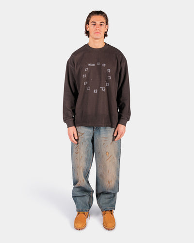 SPIRITUAL WARFARE WAFFLE LONGSLEEVE – VINTAGE GREY
