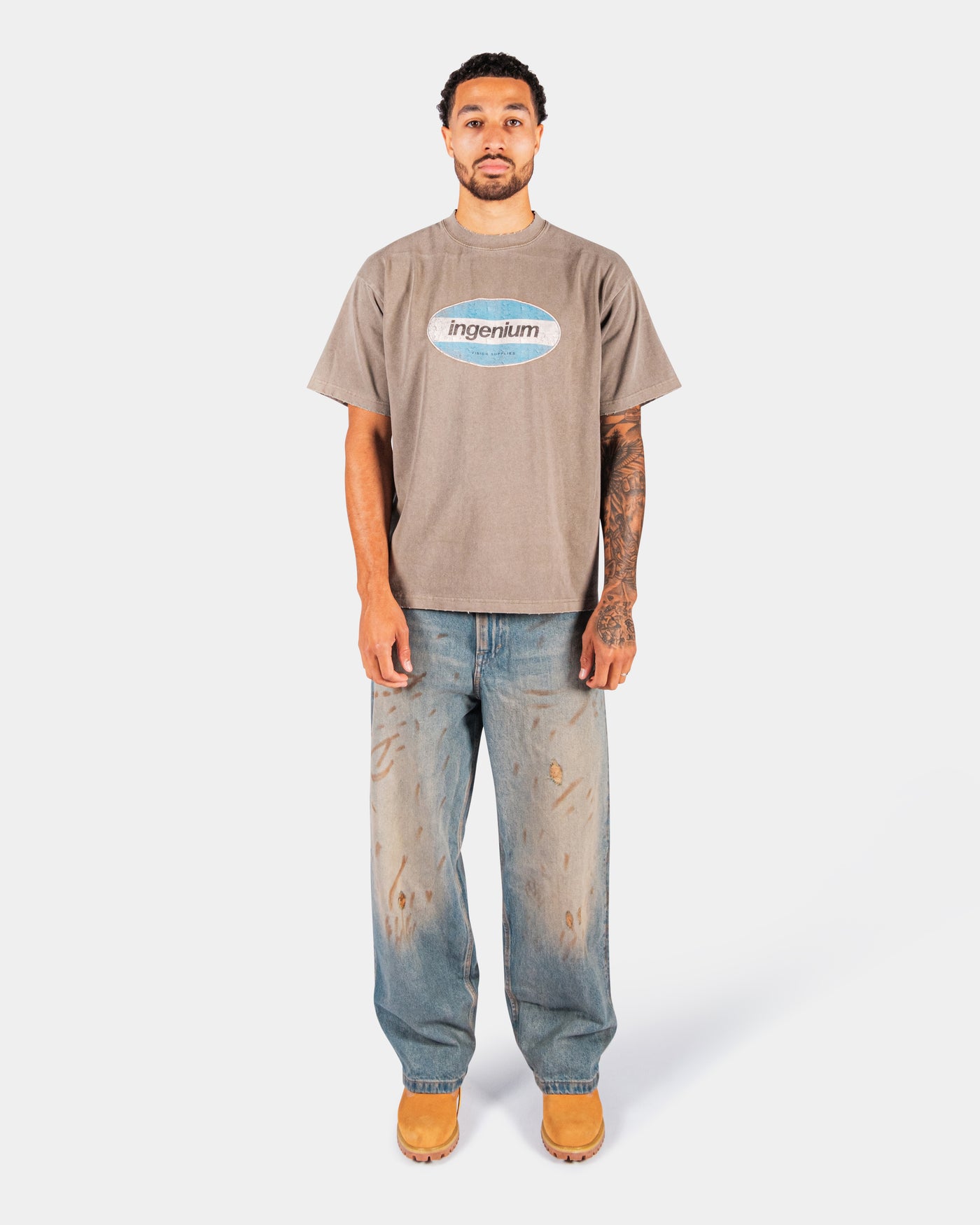 PETROL T-SHIRT – TAUPE GREY