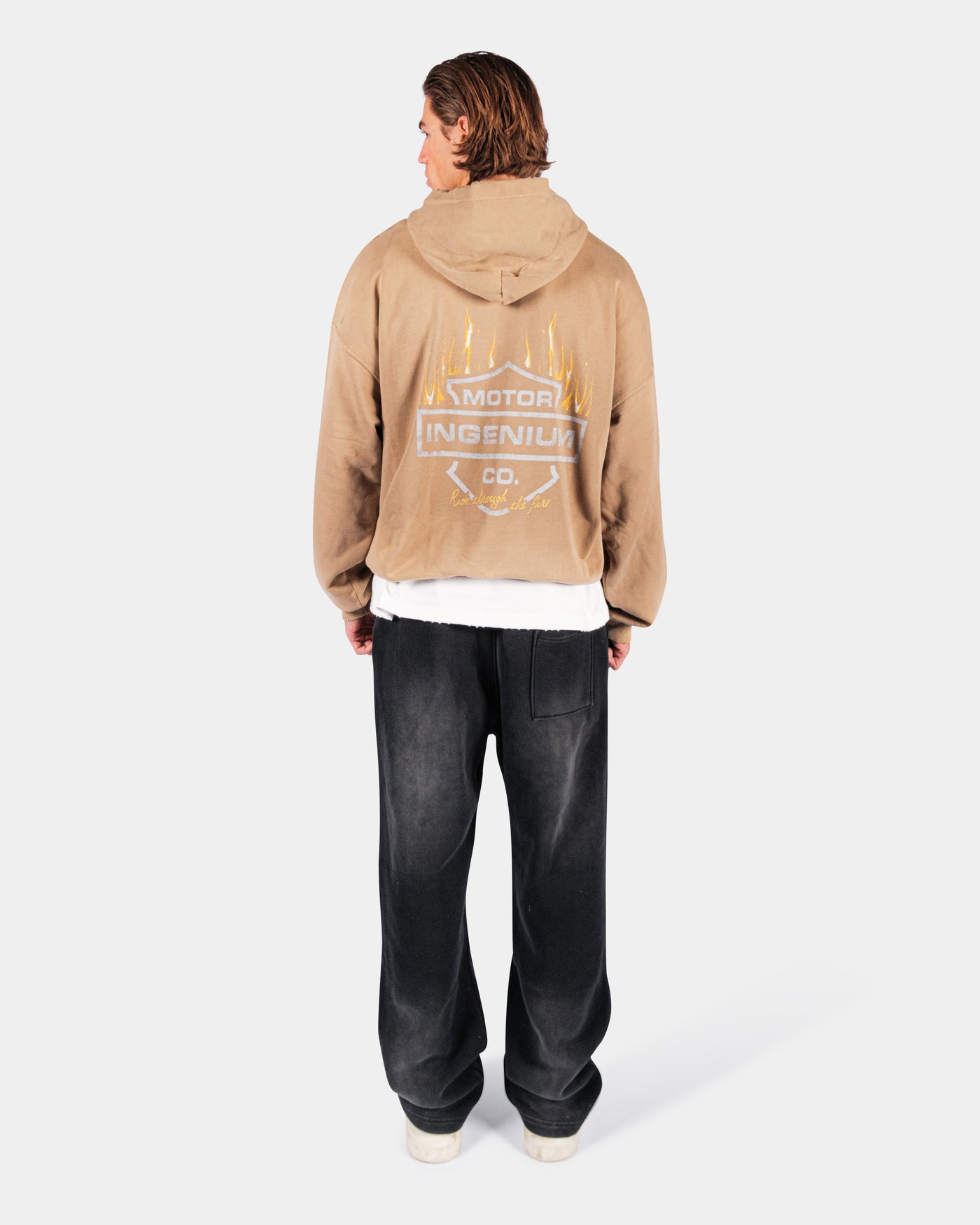 MOTOR CO. ZIP HOODIE – CAMEL