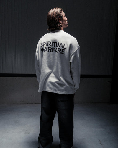 SPIRITUAL WARFARE WAFFLE LONGSLEEVE – OFFWHITE