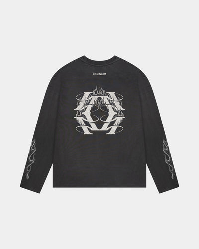 FLAME LONGSLEEVE – VINTAGE BLACK