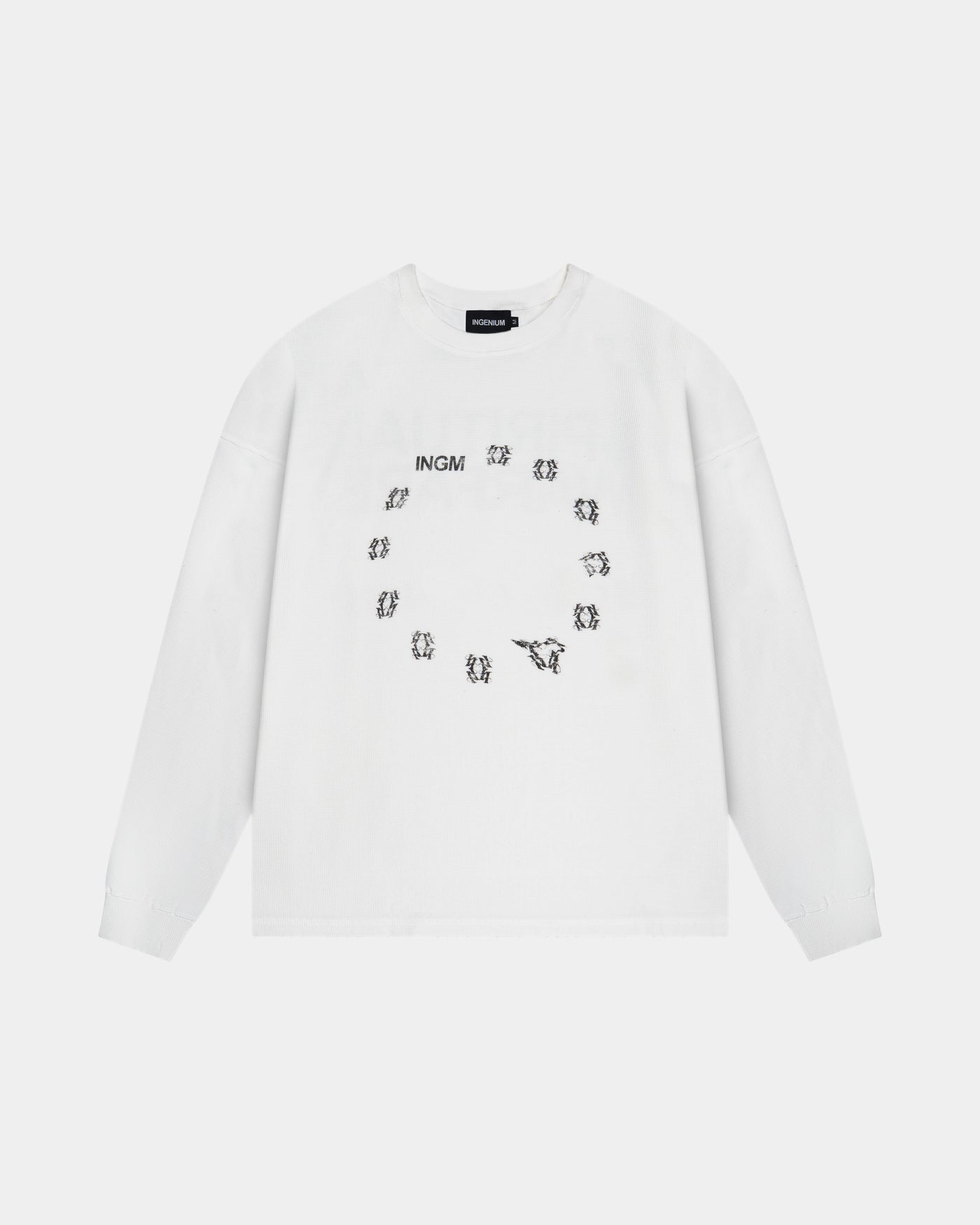 SPIRITUAL WARFARE WAFFLE LONGSLEEVE – OFFWHITE