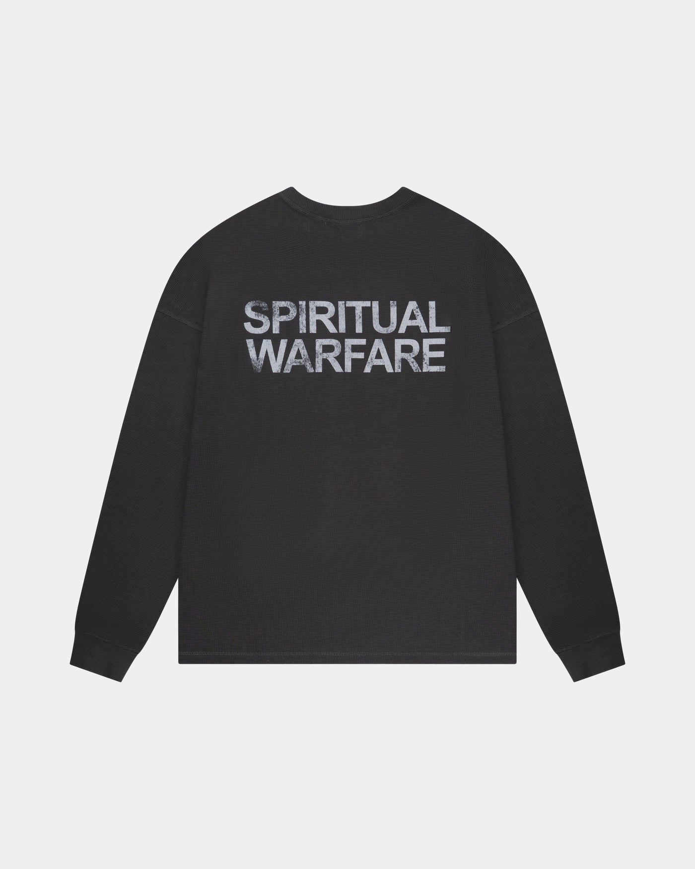 SPIRITUAL WARFARE WAFFLE LONGSLEEVE – VINTAGE GREY