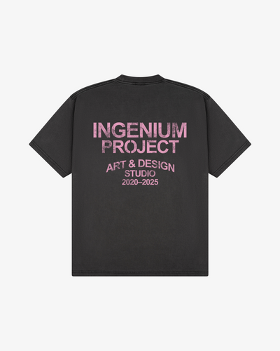 INGENIUM PROJECT T-SHIRT - Vintage Black/Soft Pink